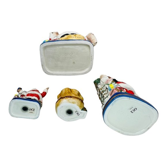 Vintage 1993 OCI Fitz and Floyd Ceramic 58 ox Pitcher, Creamer, Salt and Pepper - Picture 6 of 7